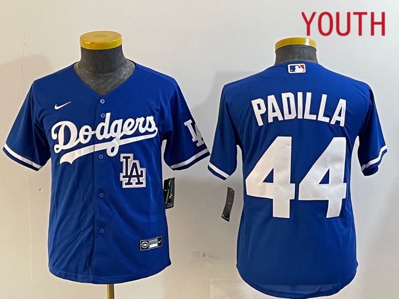 Youth Los Angeles Dodgers 44 Padilla Blue Game 2024 Nike MLB Jersey style 1216